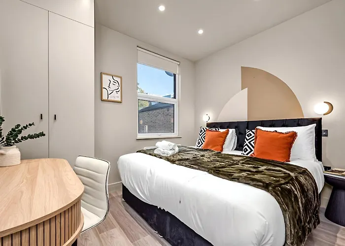 Glam Compact Studio With Chic Kitchenette